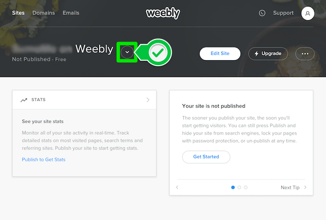 Weebly popup screenshot